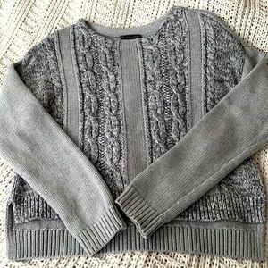 Gray knit sweater